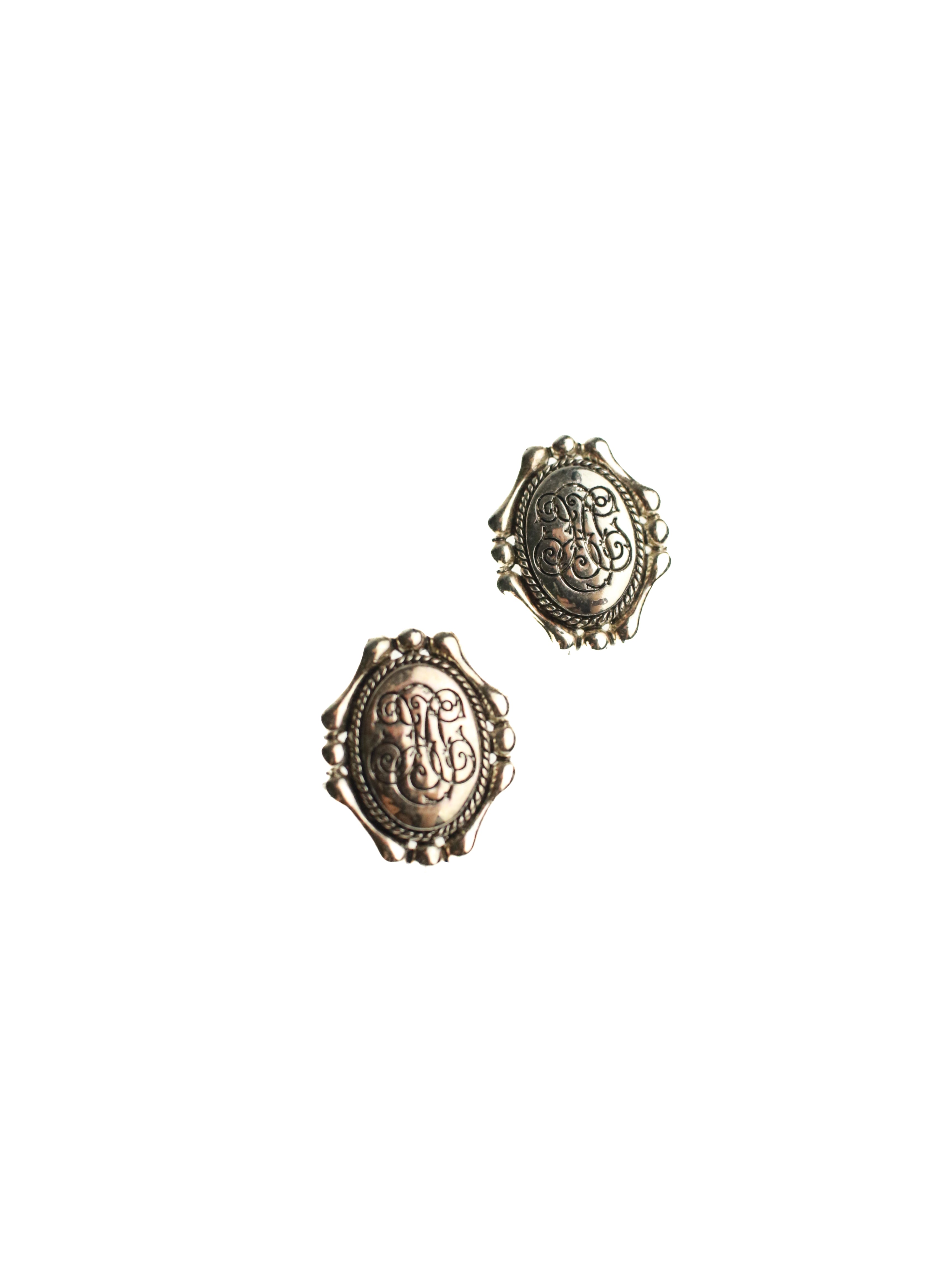 Monogram Studs | Whit's Vintage Picks
