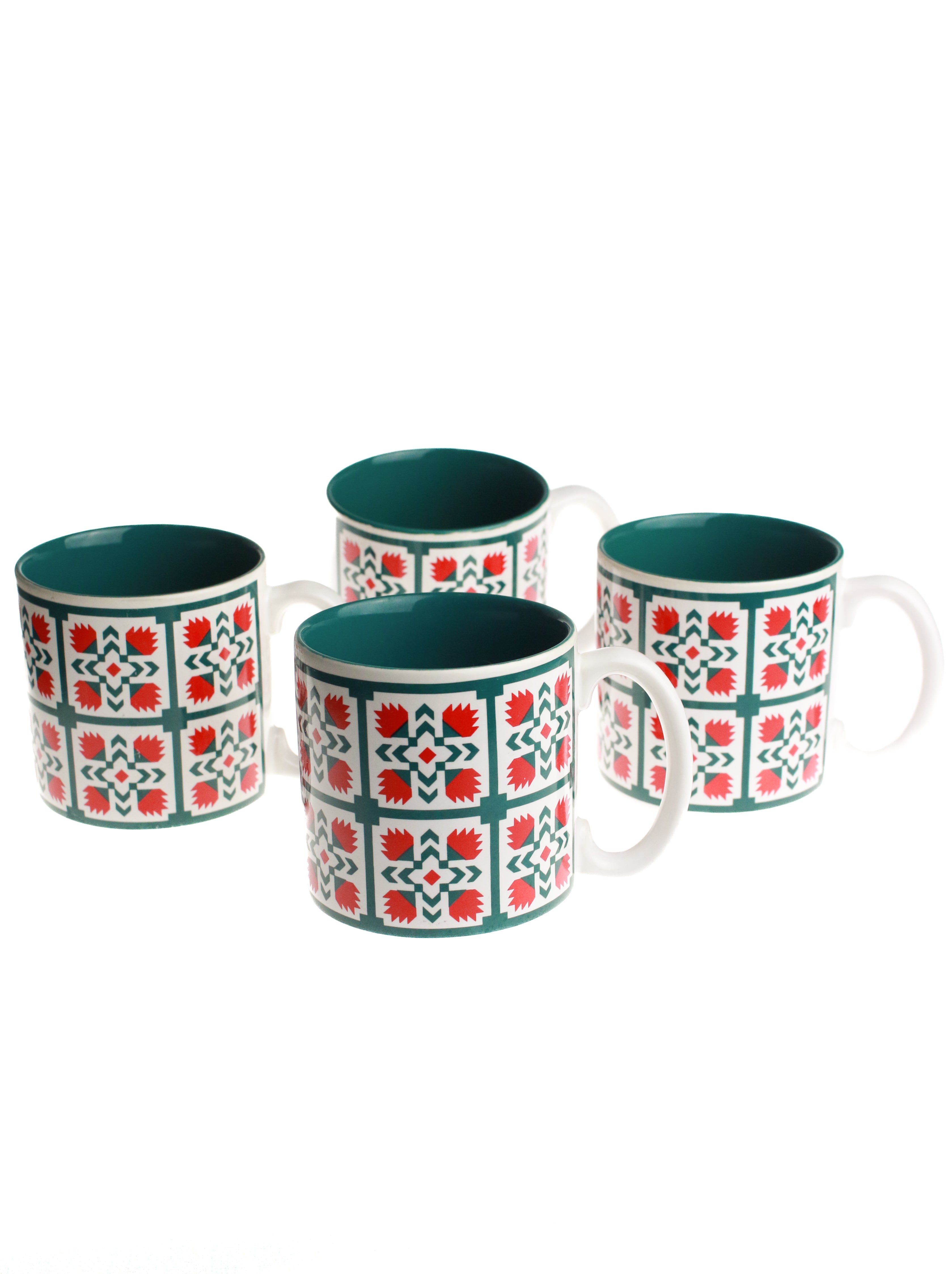 Christmas Quilt Mug (Set of 4) | Whit's Vintage Picks