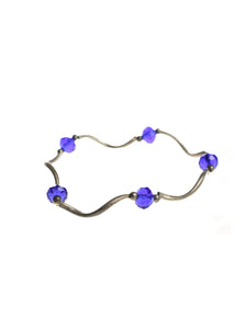 Wavy Blue Bead Bracelet | Whit's Vintage Picks