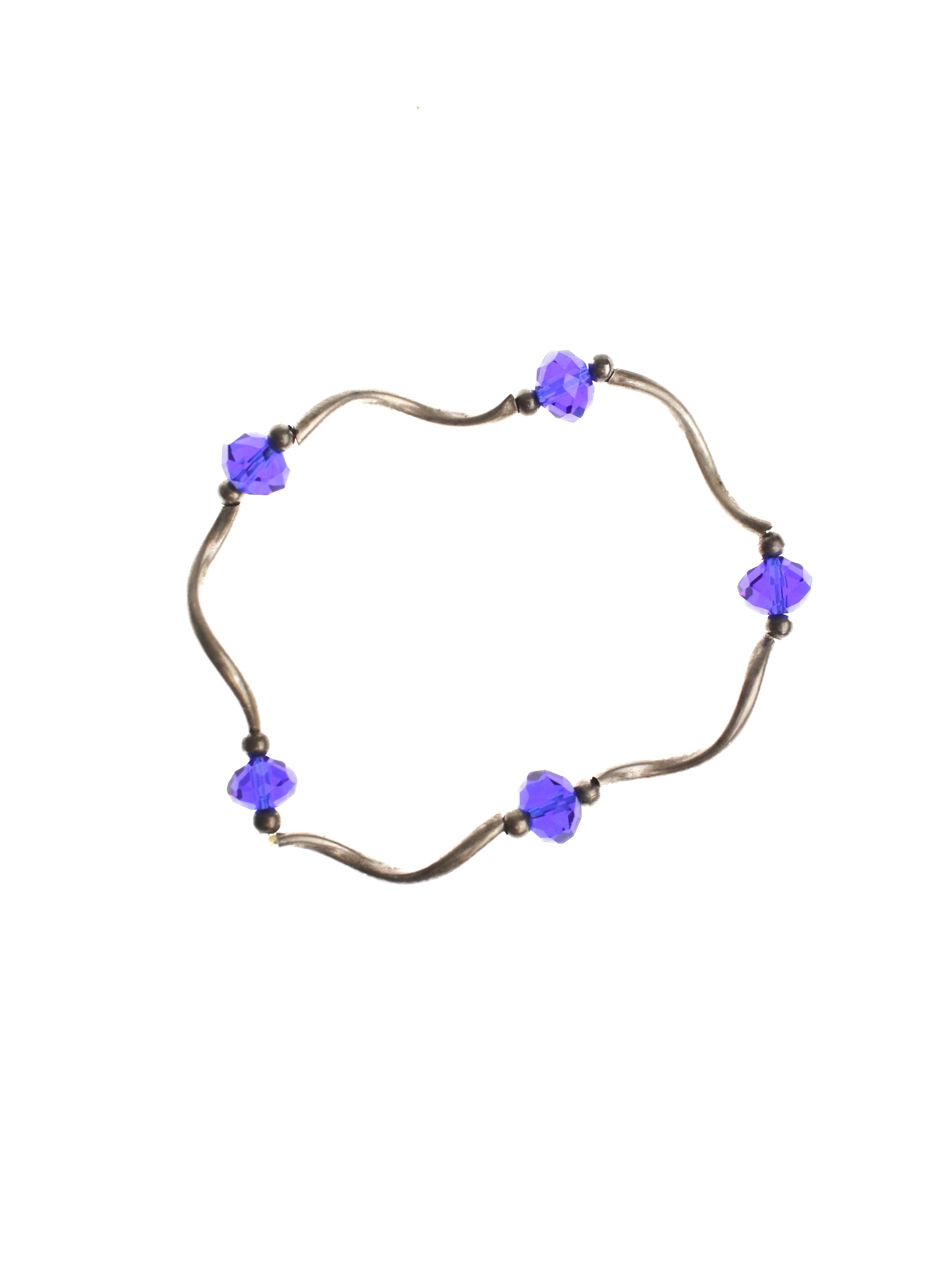 Wavy Blue Bead Bracelet | Whit's Vintage Picks