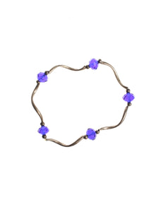 Wavy Blue Bead Bracelet | Whit's Vintage Picks