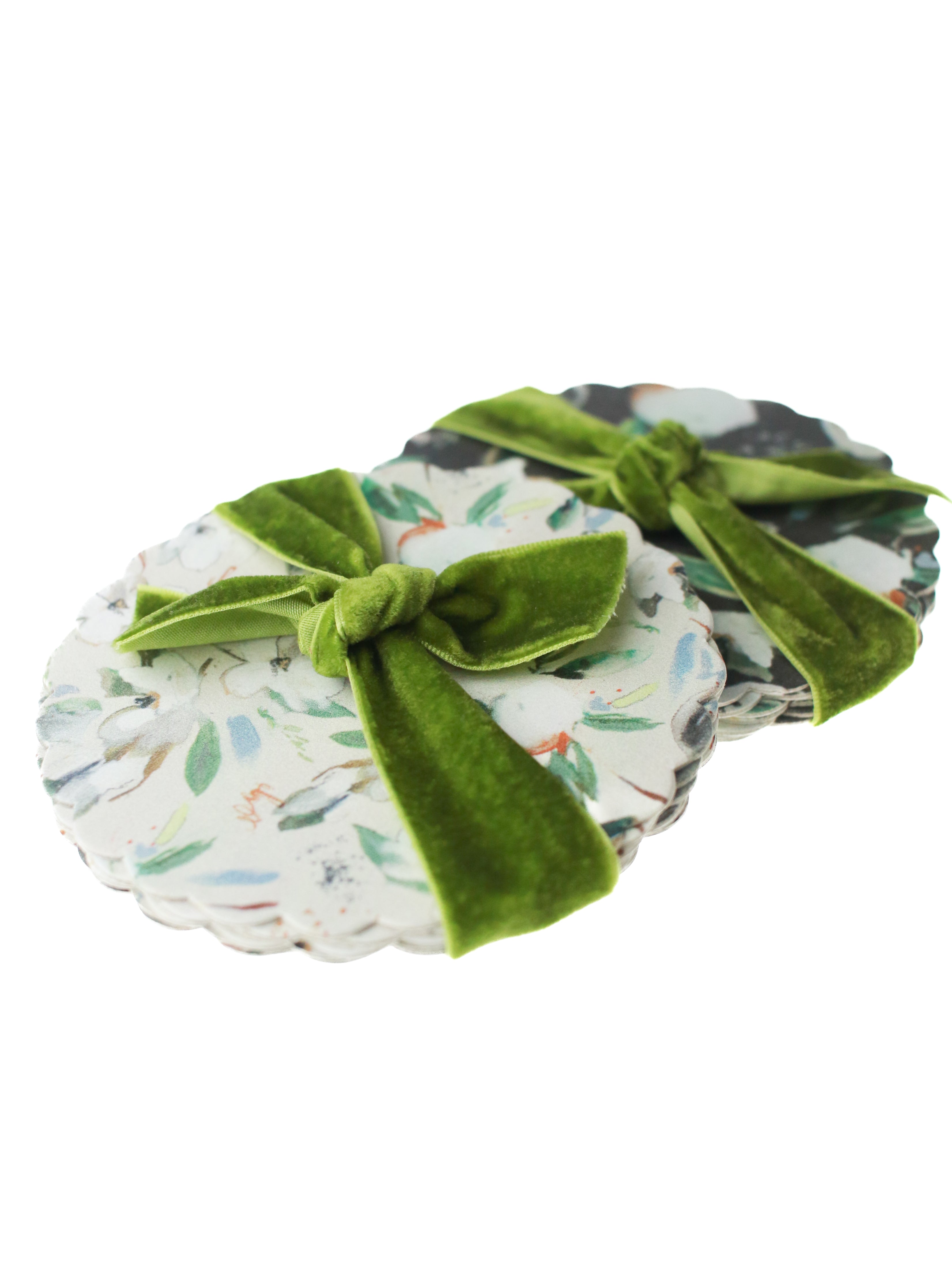 Magnolia Scalloped Paper Coaster | Set of 6