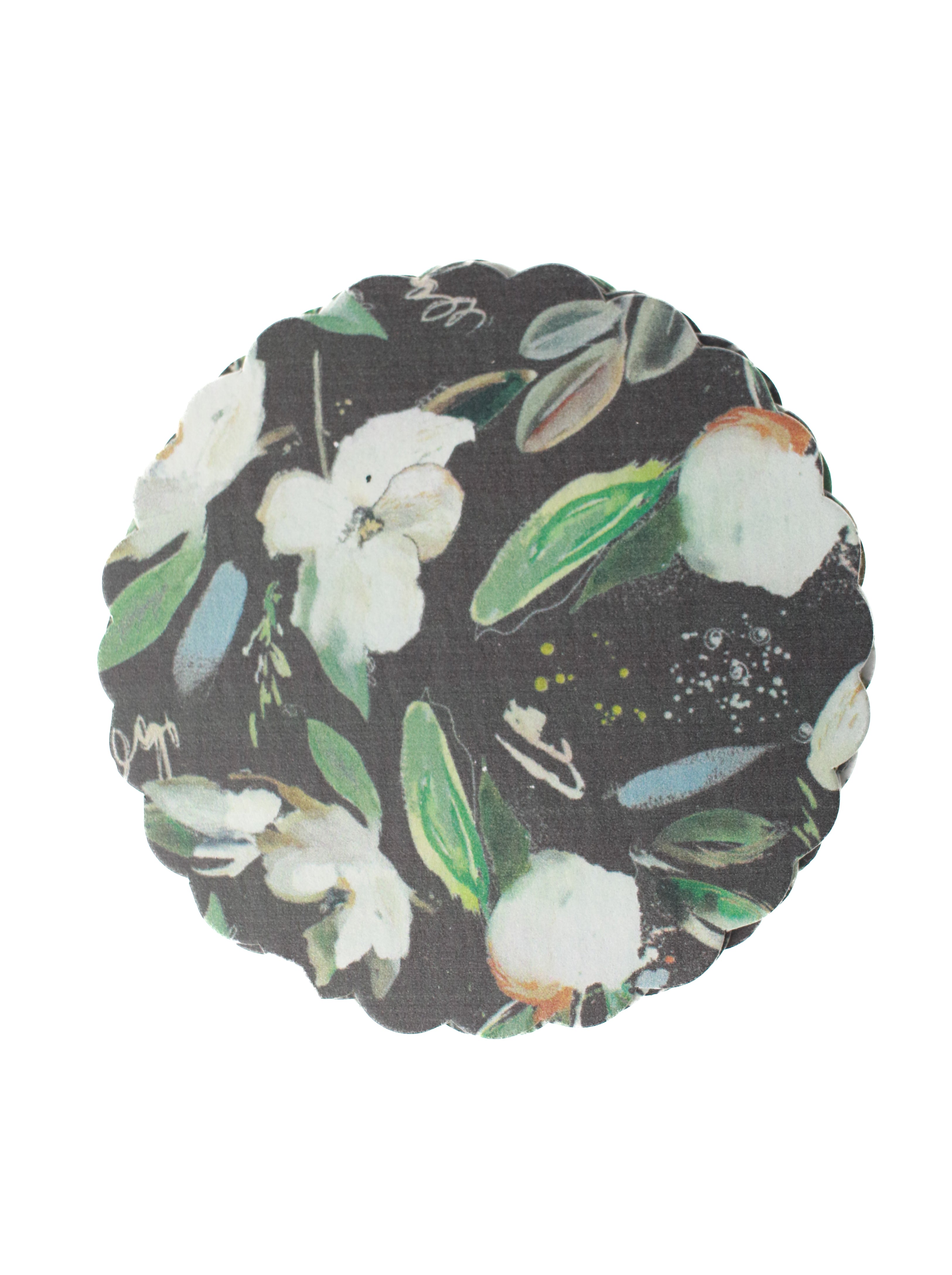 Magnolia Scalloped Paper Coaster | Set of 6