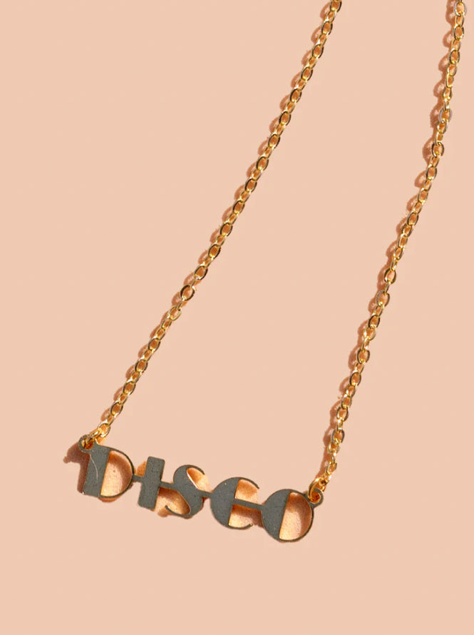 Disco 24k Gold Plated Necklace