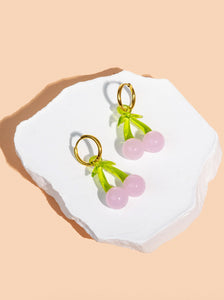Fruit Loop Hoops - Pink Cherry