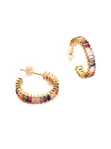 Rainbow Shimmer Hoops | Nikki Smith