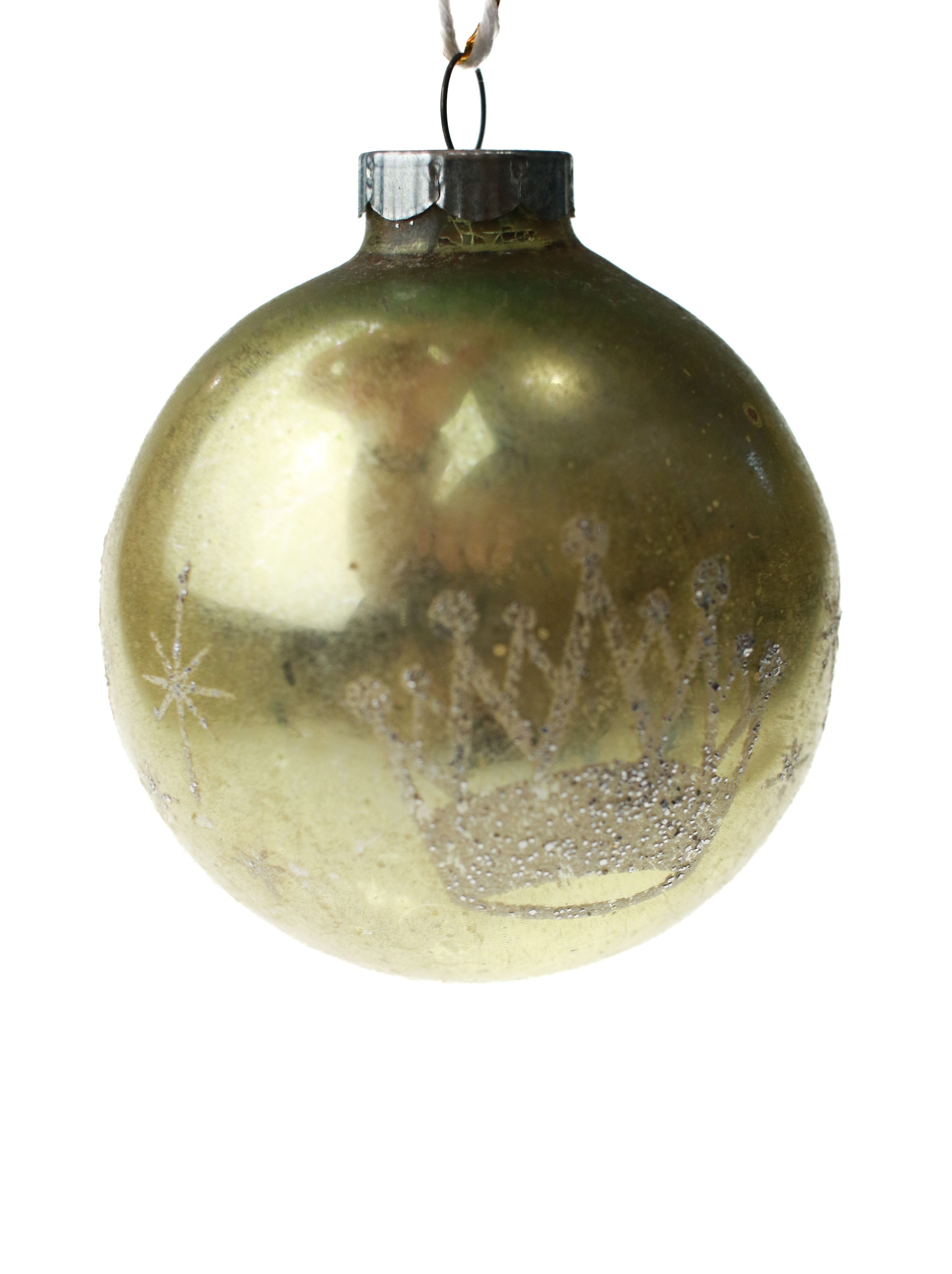 Vintage Ornament- Sparkle Crown Ball