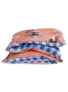 Blue Gingham Lavender Rice Neck Wrap