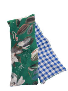 Blue Gingham Lavender Rice Neck Wrap
