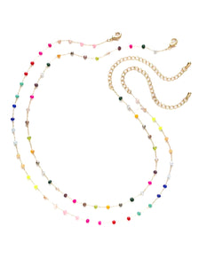 Rainbow Beaded Choker Necklace | Stitch and Stone