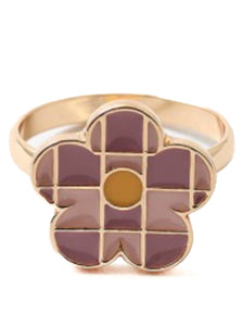Retro Checkered Daisy Ring | Stitch & Stone