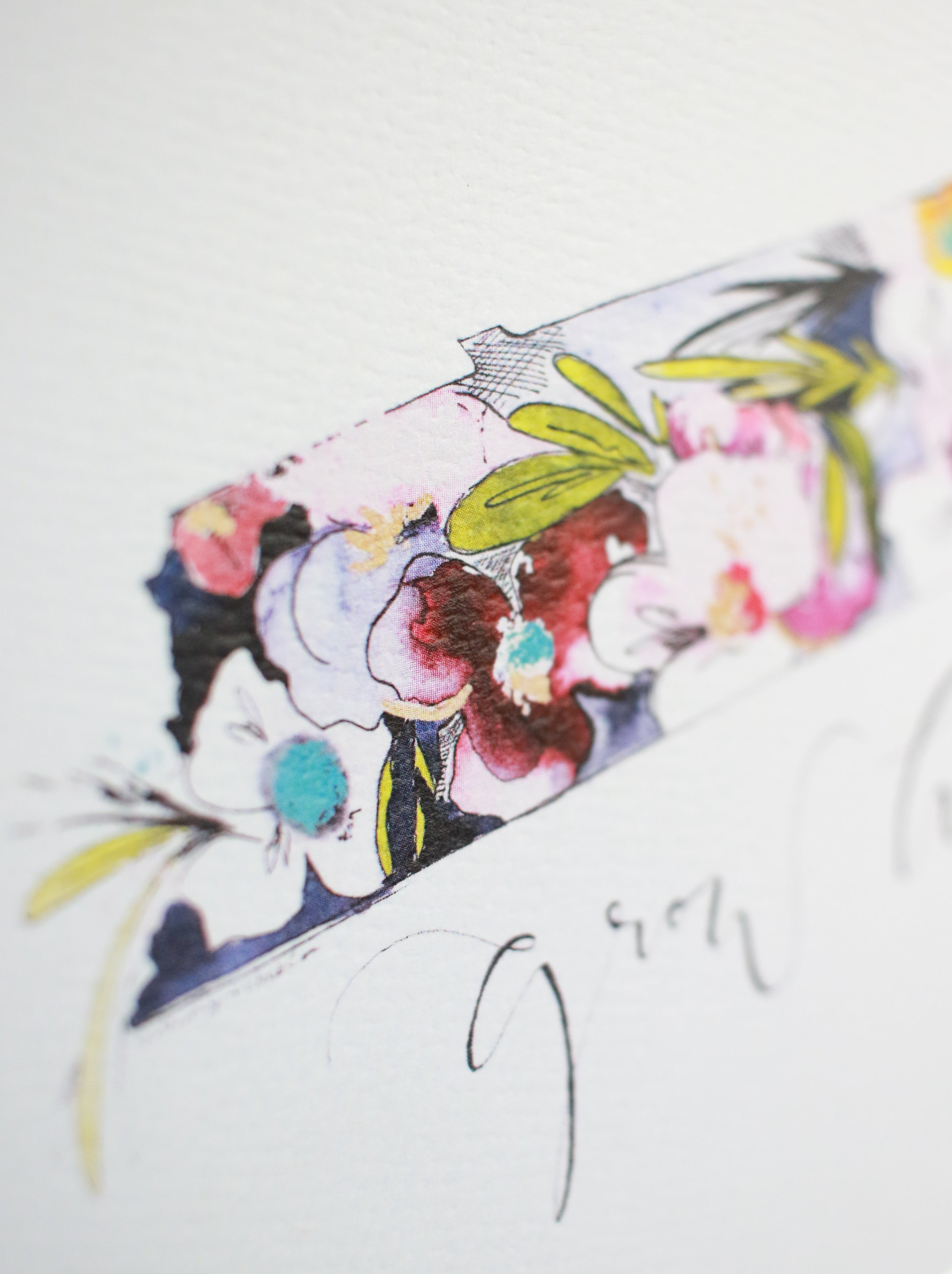 watercolor flower details