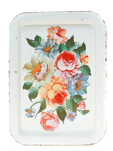 Whit's Vintage Picks | Tin Floral Tray