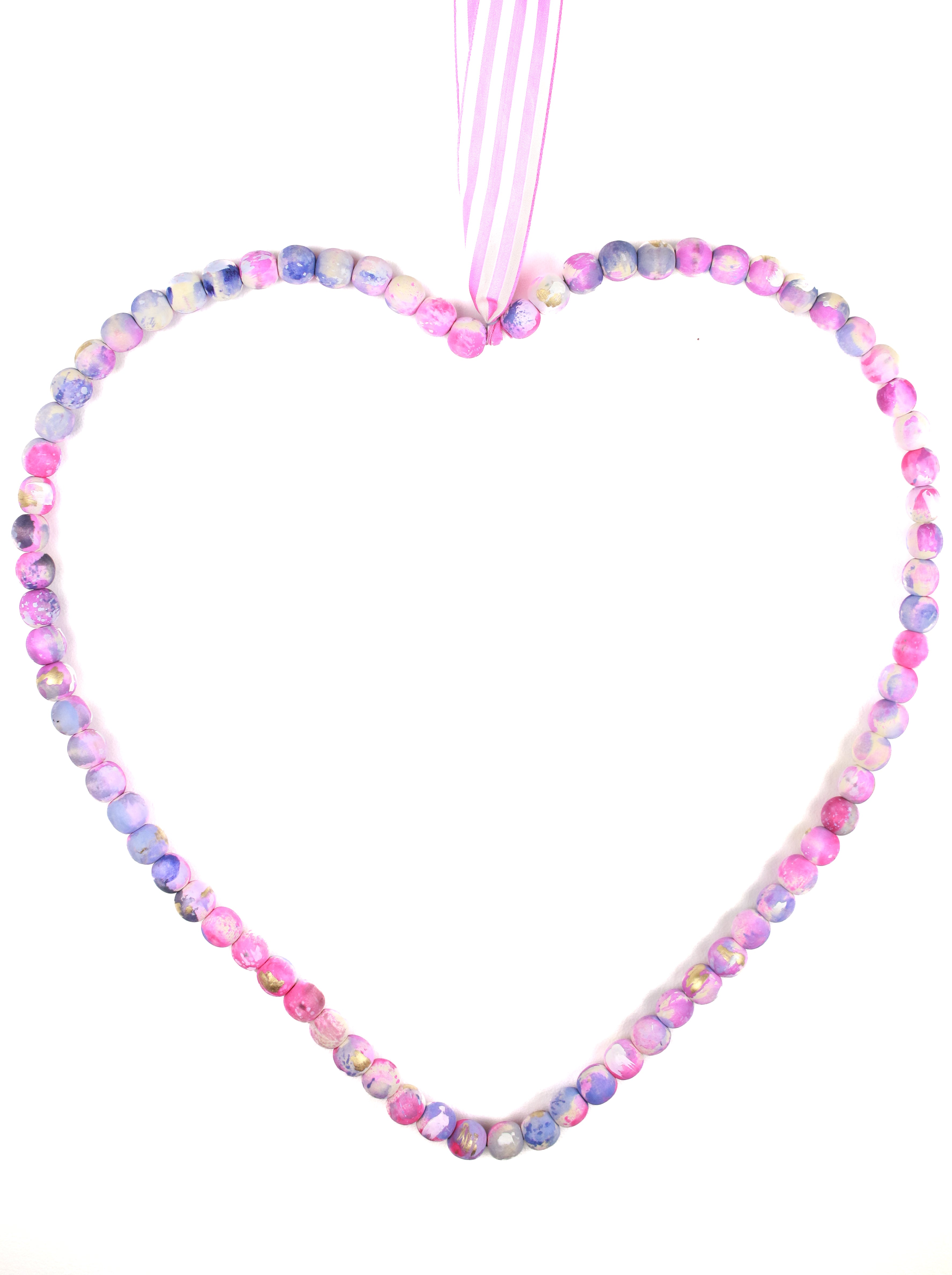 Hand-Painted Wooden Beaded Garland <3 No. 2