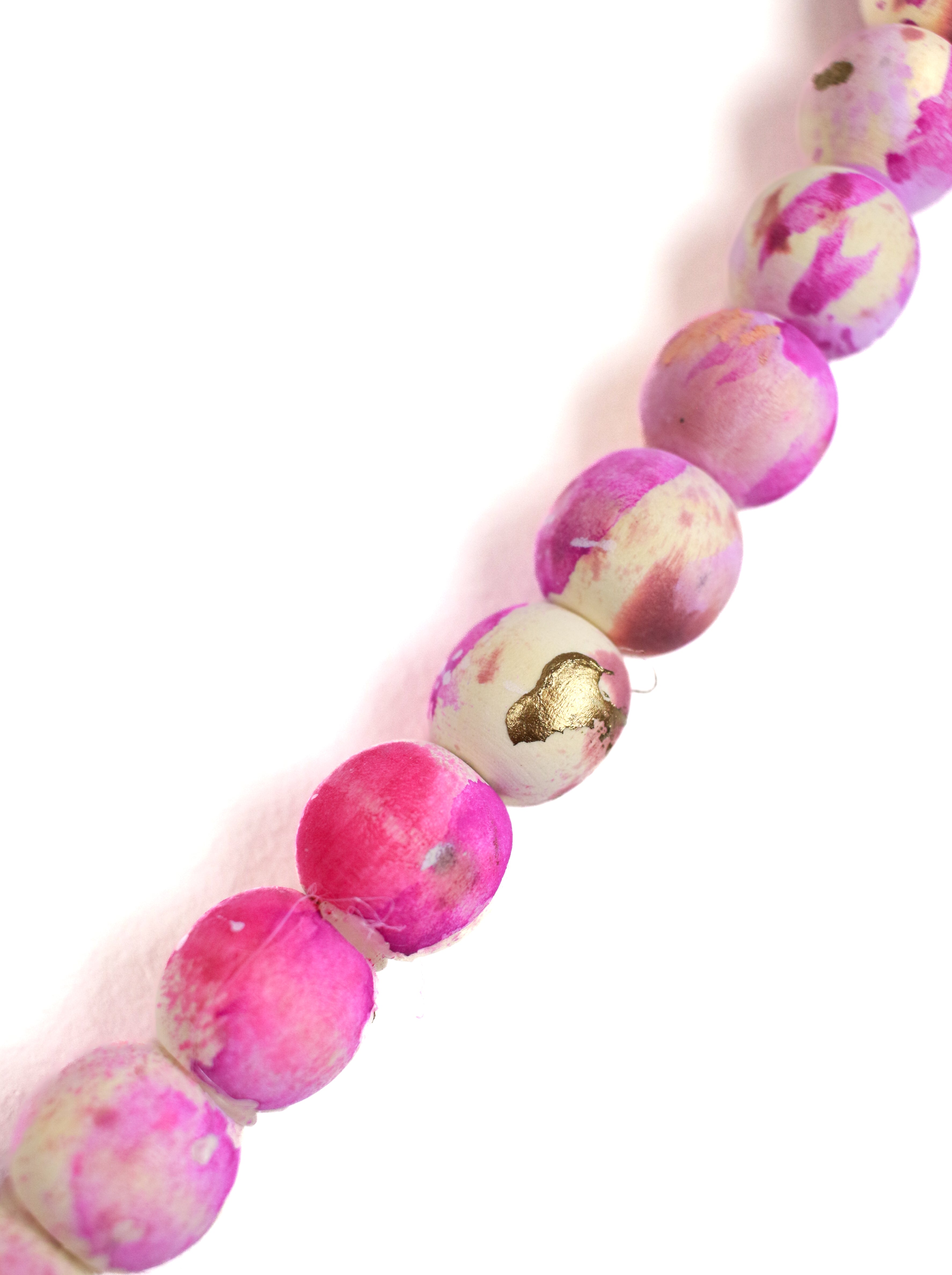 Hand-Painted Wooden Beaded Garland <3 No. 6