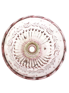 Blush Glow Glass Taper Holder (Two piece)