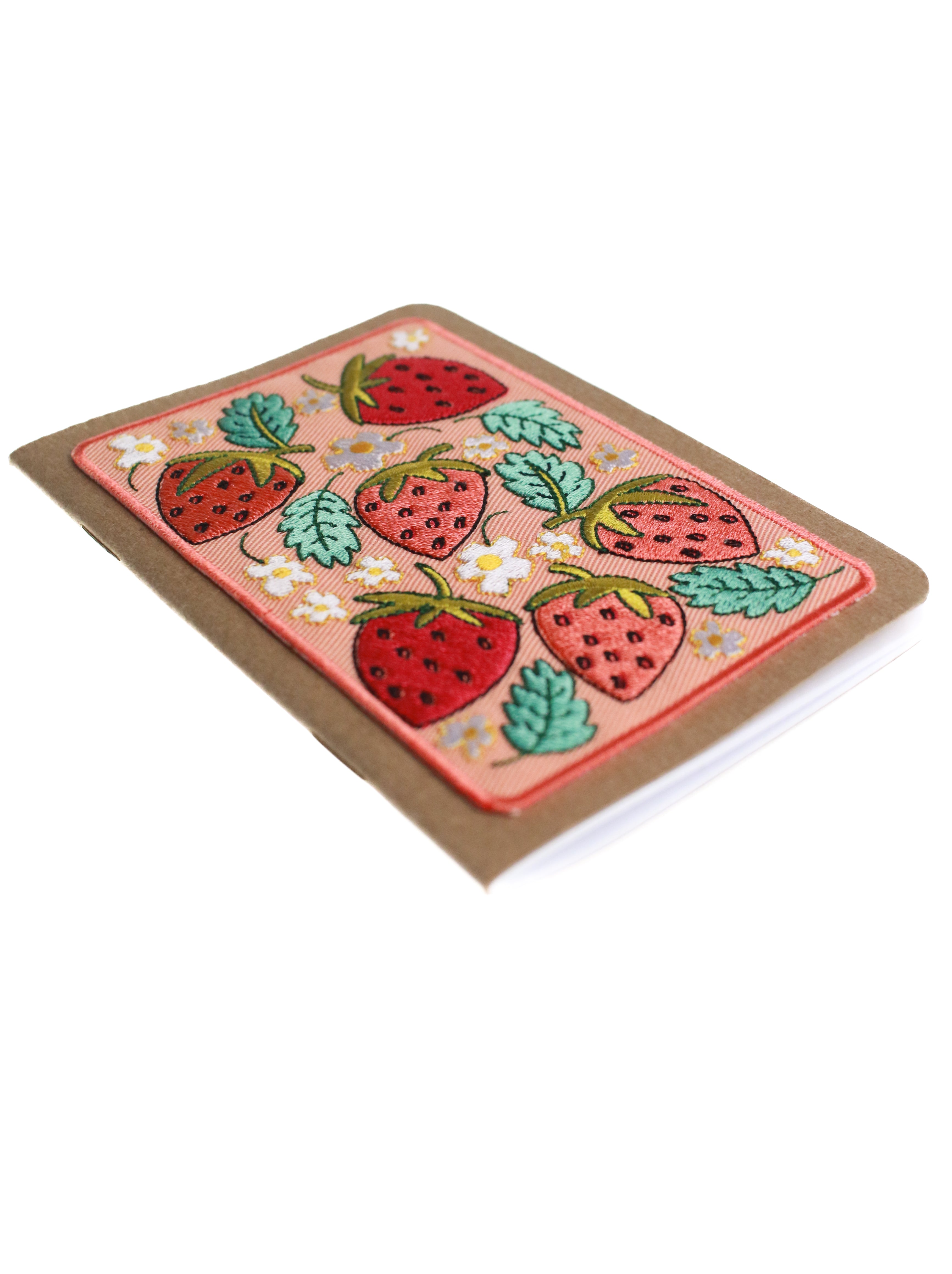 Strawberries Embroidery Pocket Notebook | Rikrack