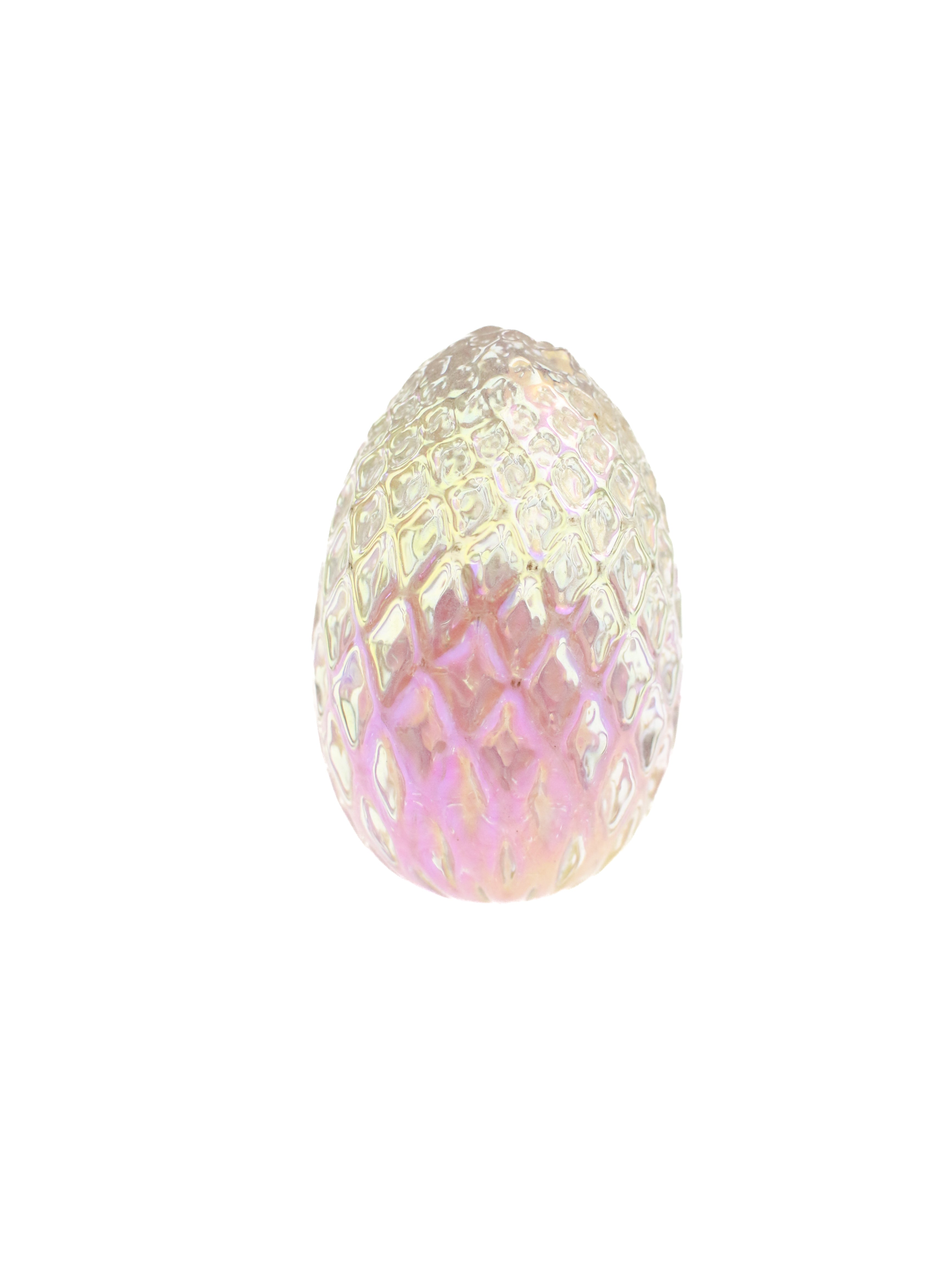 Iridescent Glass Decorative Egg