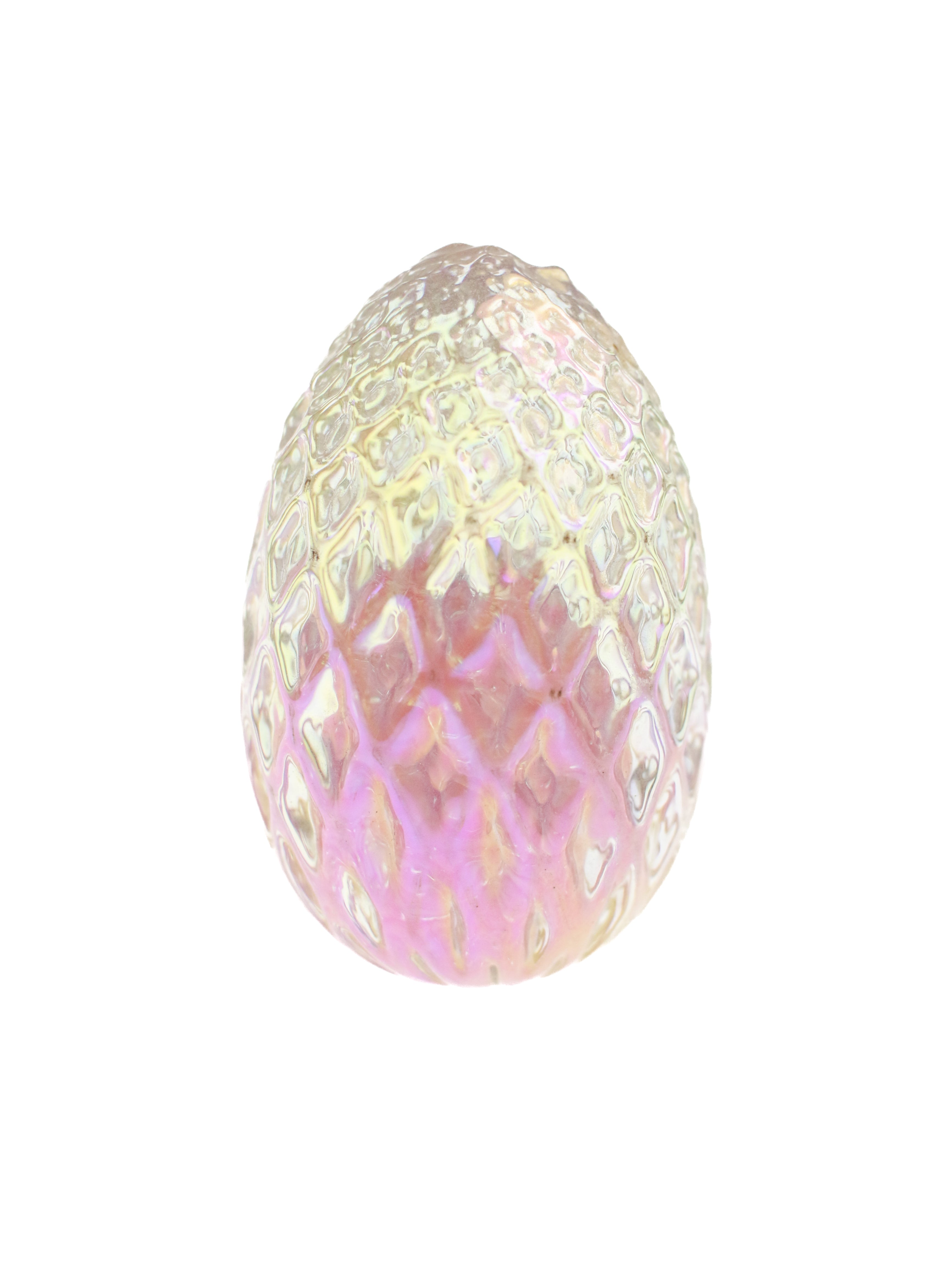 Iridescent Glass Decorative Egg