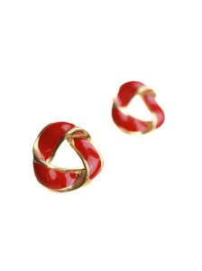 Red Ribbon Studs