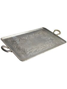 Hammered Rose Pewter Platter