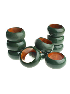 80s Emerald Napkin Rings (Set of 10)