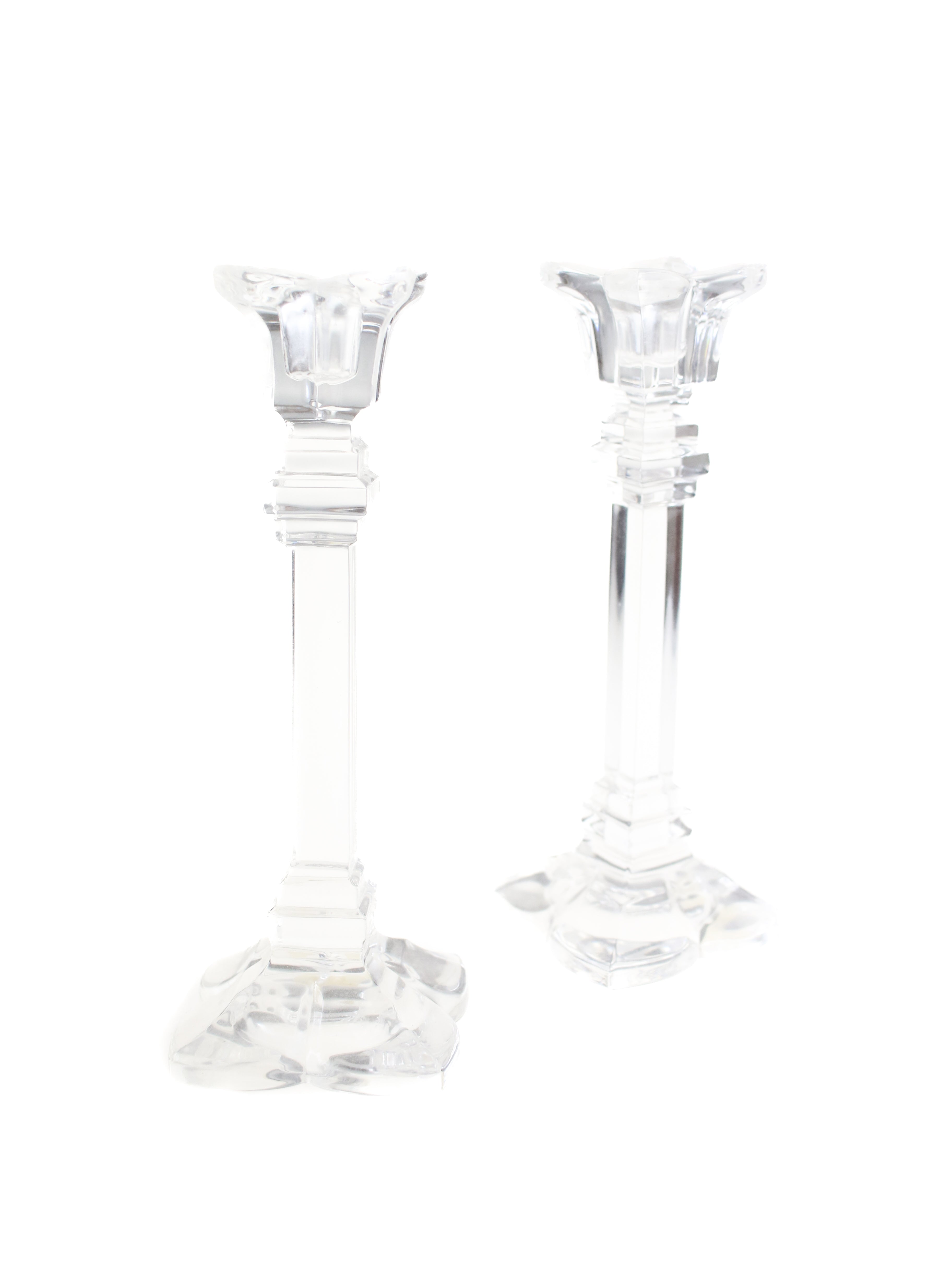 Whit's Vintage Picks | Pair of Crystal Taper Holders