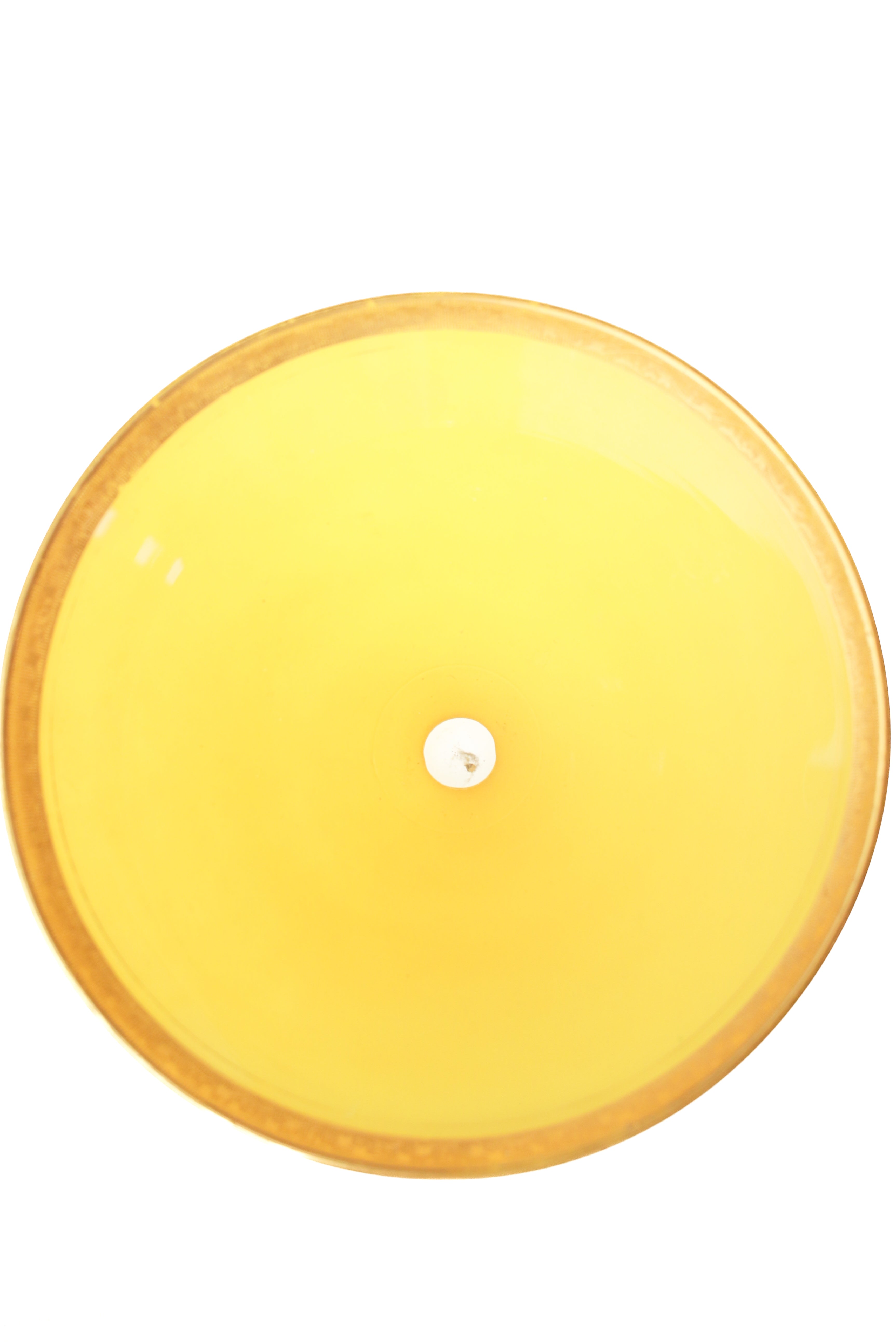 Yellow Gilded Pedestal Bowl