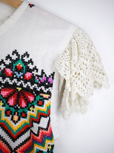 Embroidered Bonita Doily Blouse