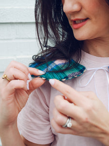 Plaid Collar (with scallop piping)