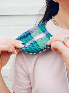 Plaid Collar (with scallop piping)