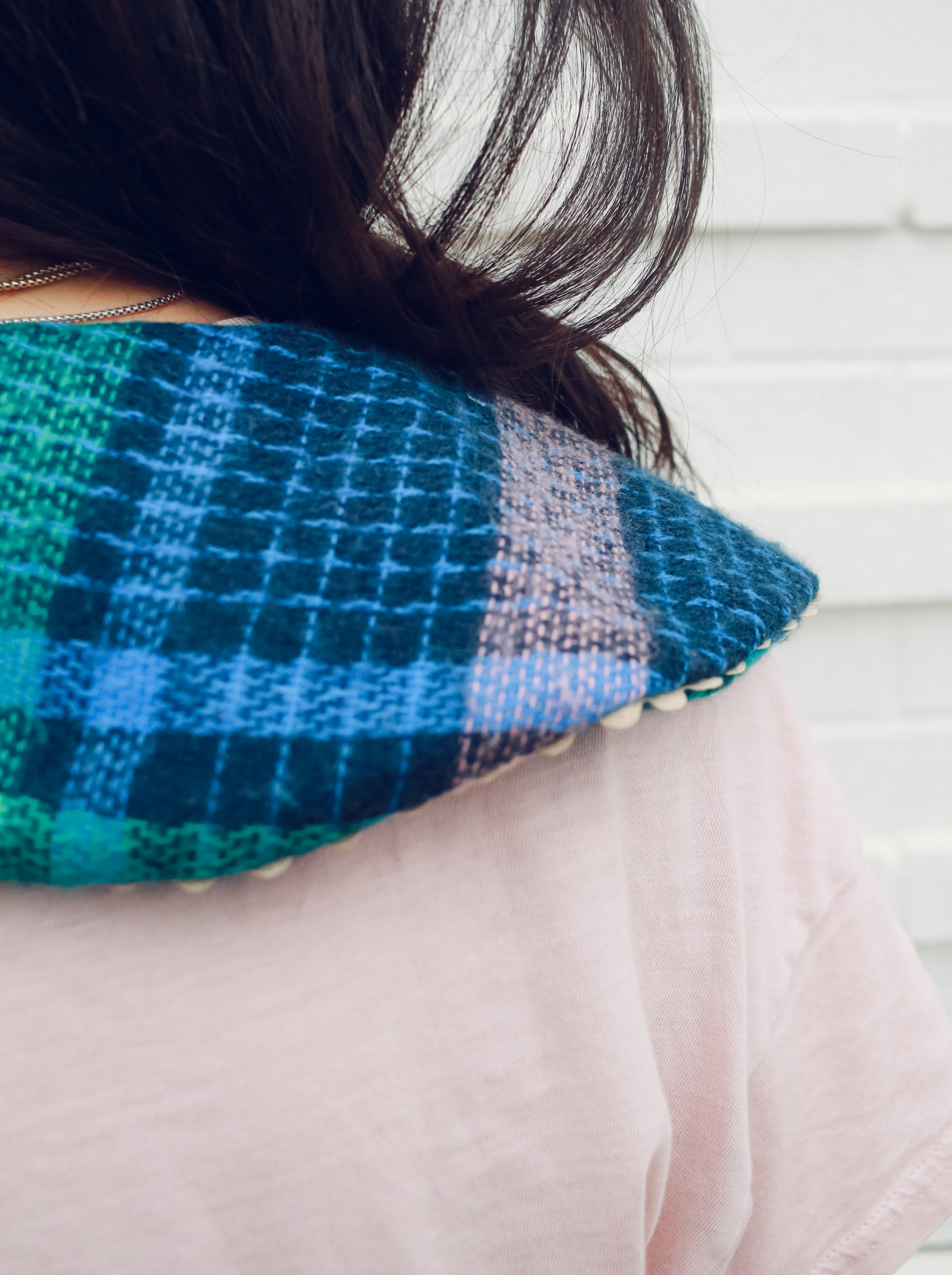 Plaid Collar (with scallop piping)