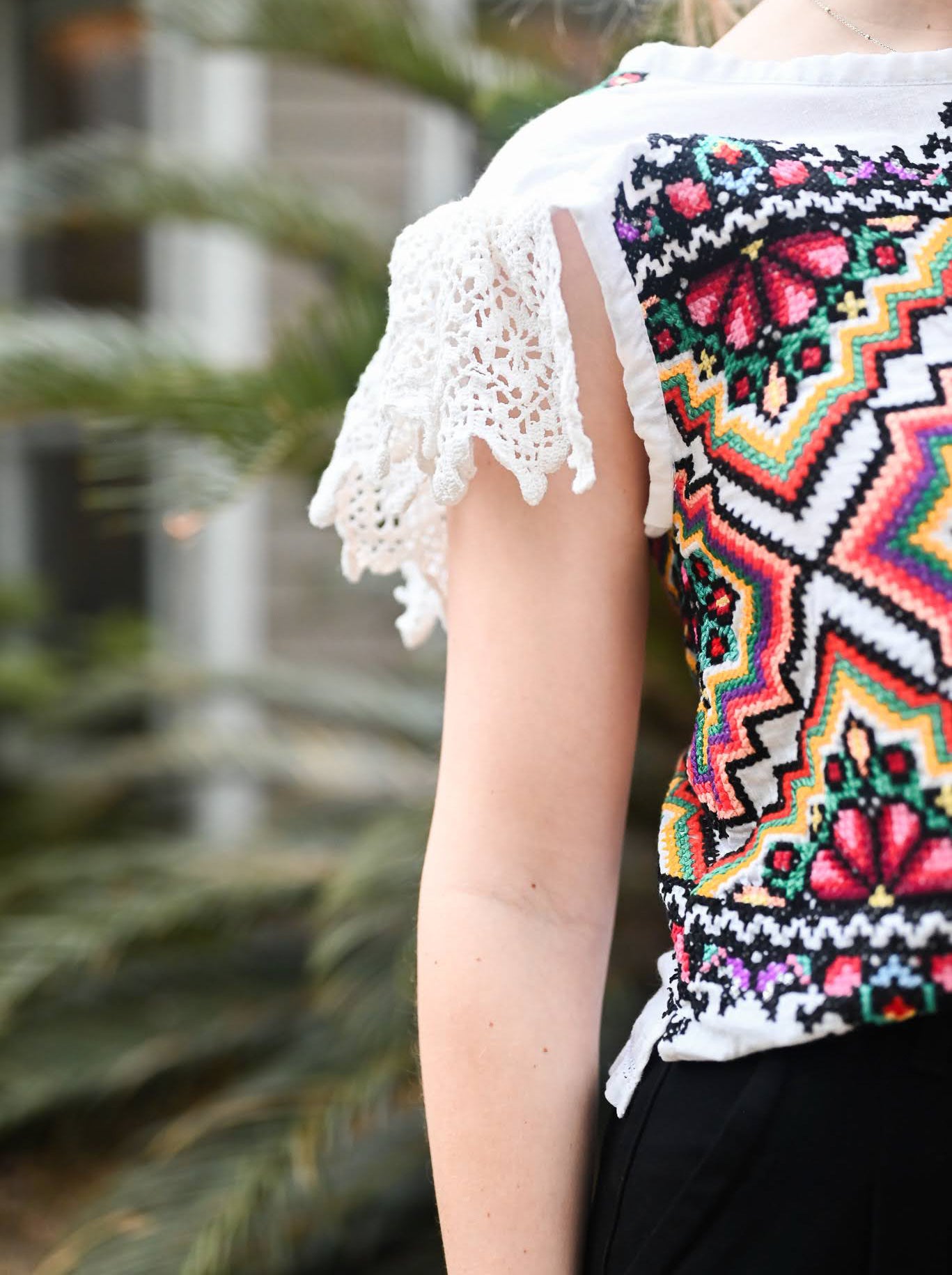 Embroidered Bonita Doily Blouse