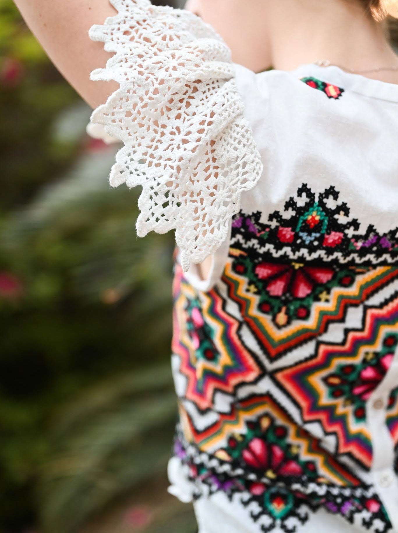 Embroidered Bonita Doily Blouse