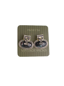 Onyx Oval Studs | Whit's Vintage Picks