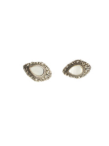 Pearl and Silver Teardrop Studs | Whit's Vintage Picks