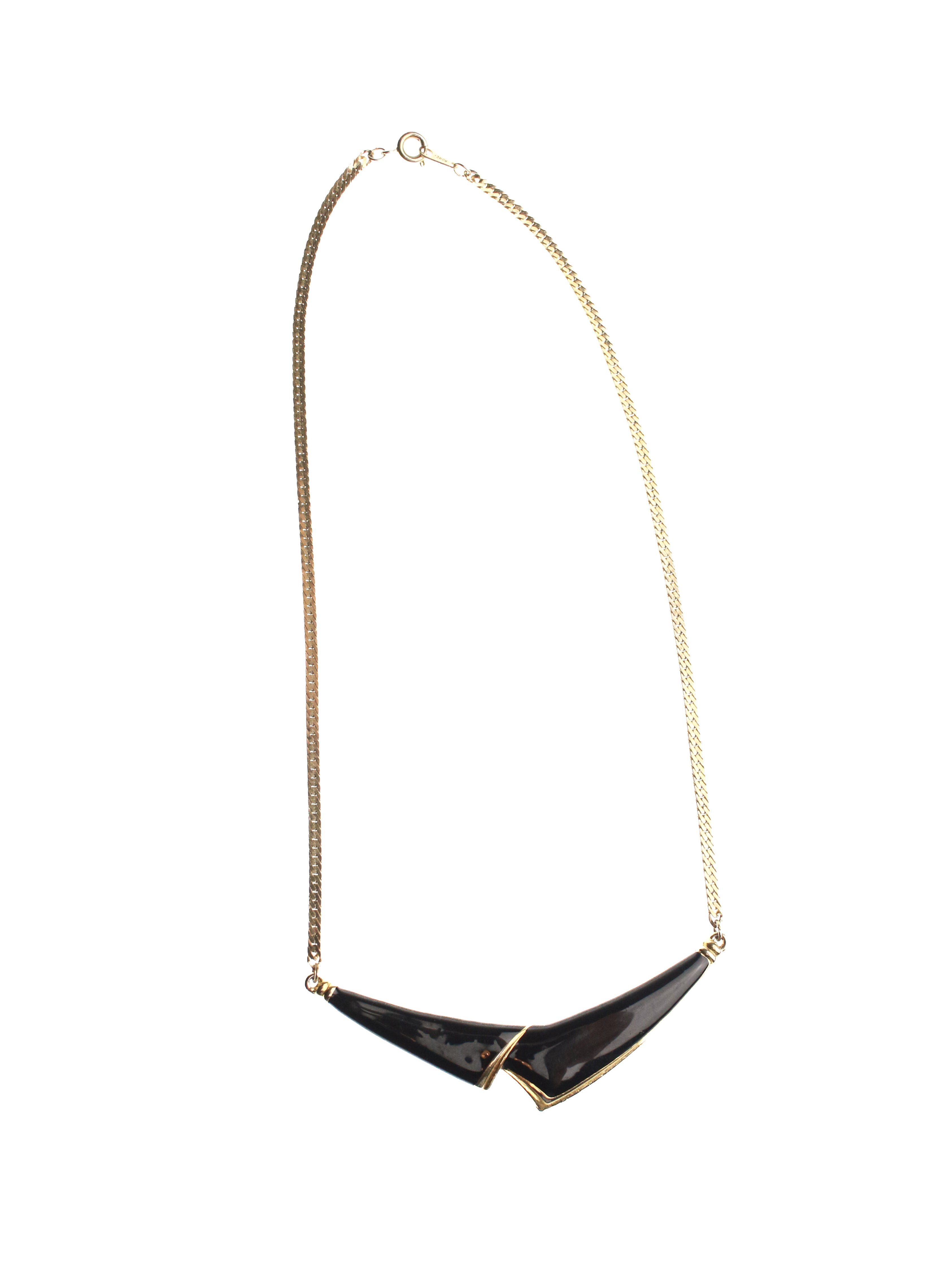 Art Deco Black Necklace