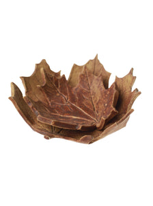 Vintage Handmade Potter Leaf Trinket (set of 2)