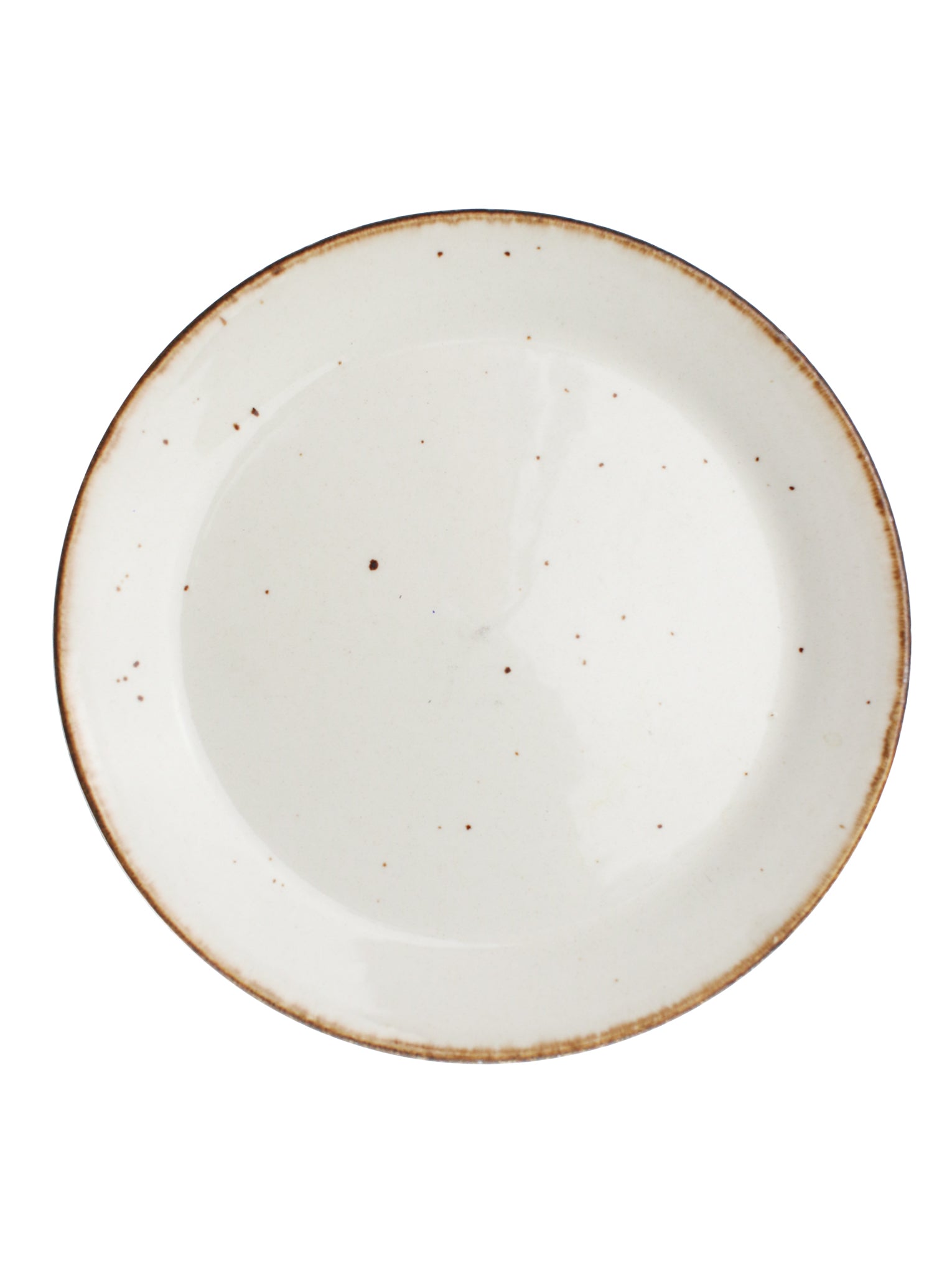 Creamy Speckled Pottery Plates (set of 4)