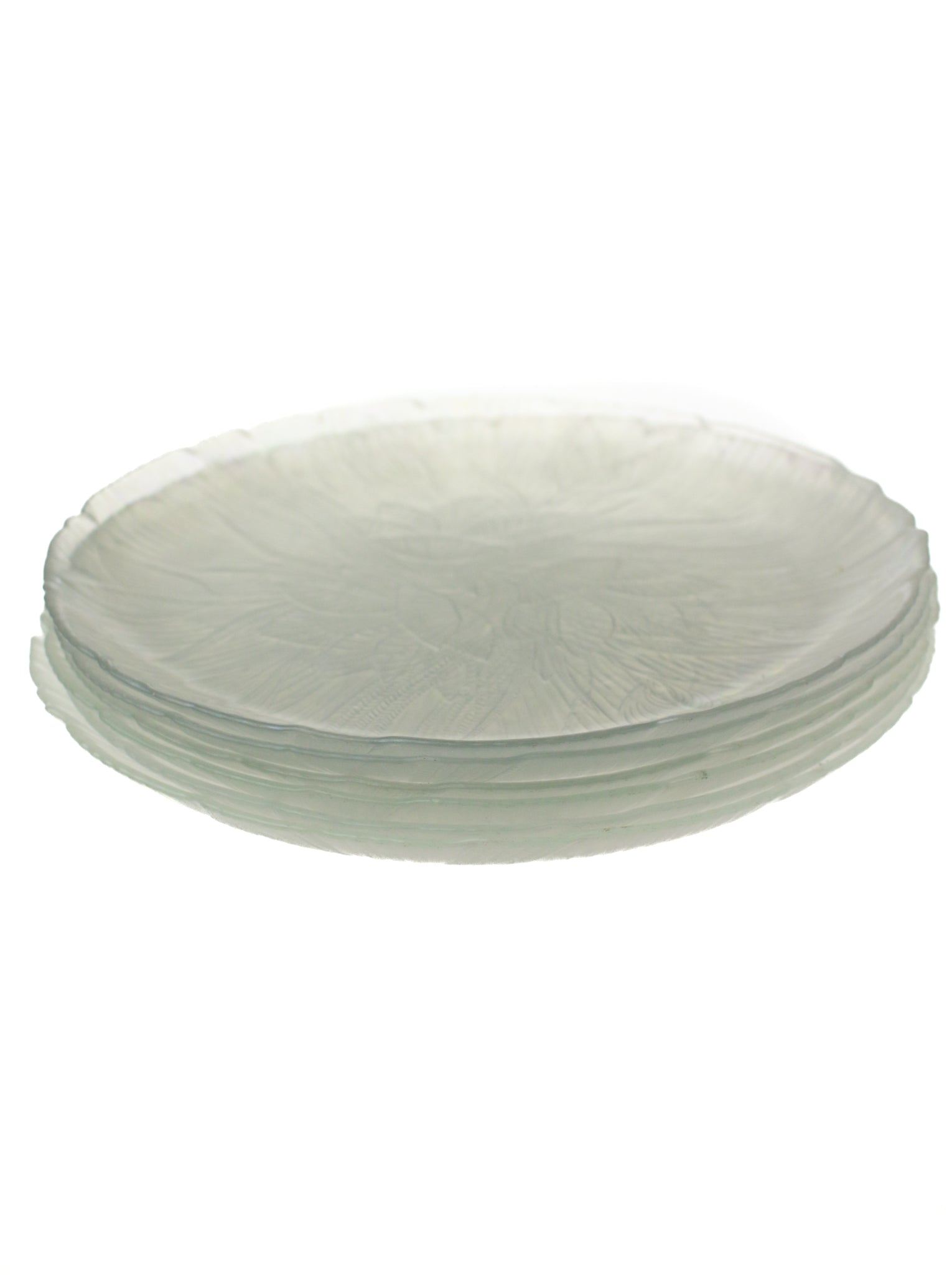 Iridescent Frosted Petal Plates (set of 6)