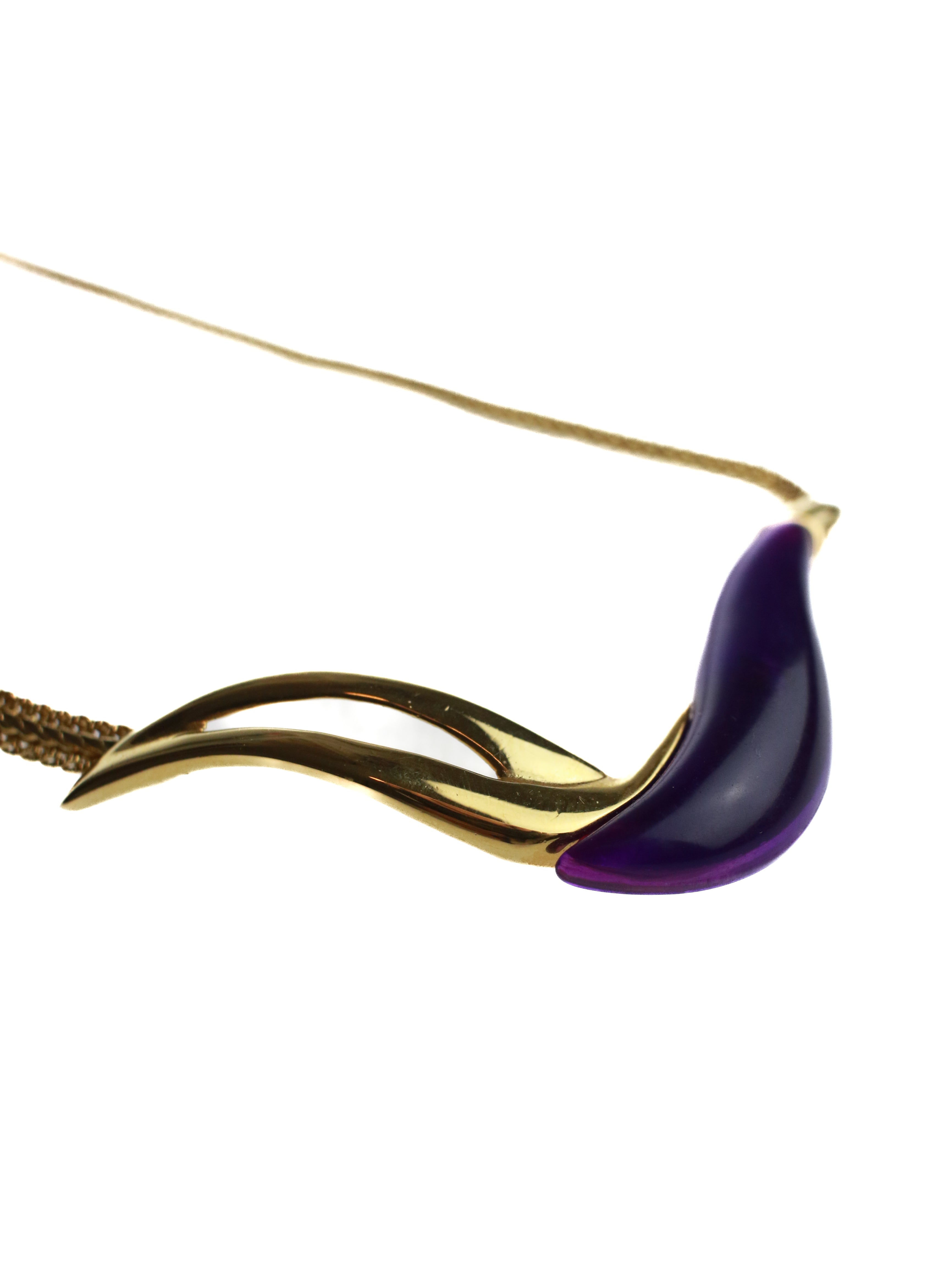 Royal Purple Art Deco Necklace