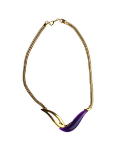 Royal Purple Art Deco Necklace