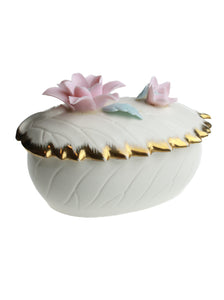 Lily Pad Ceramic Trinket Box