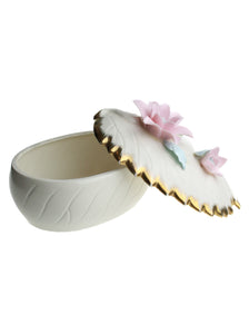 Lily Pad Ceramic Trinket Box