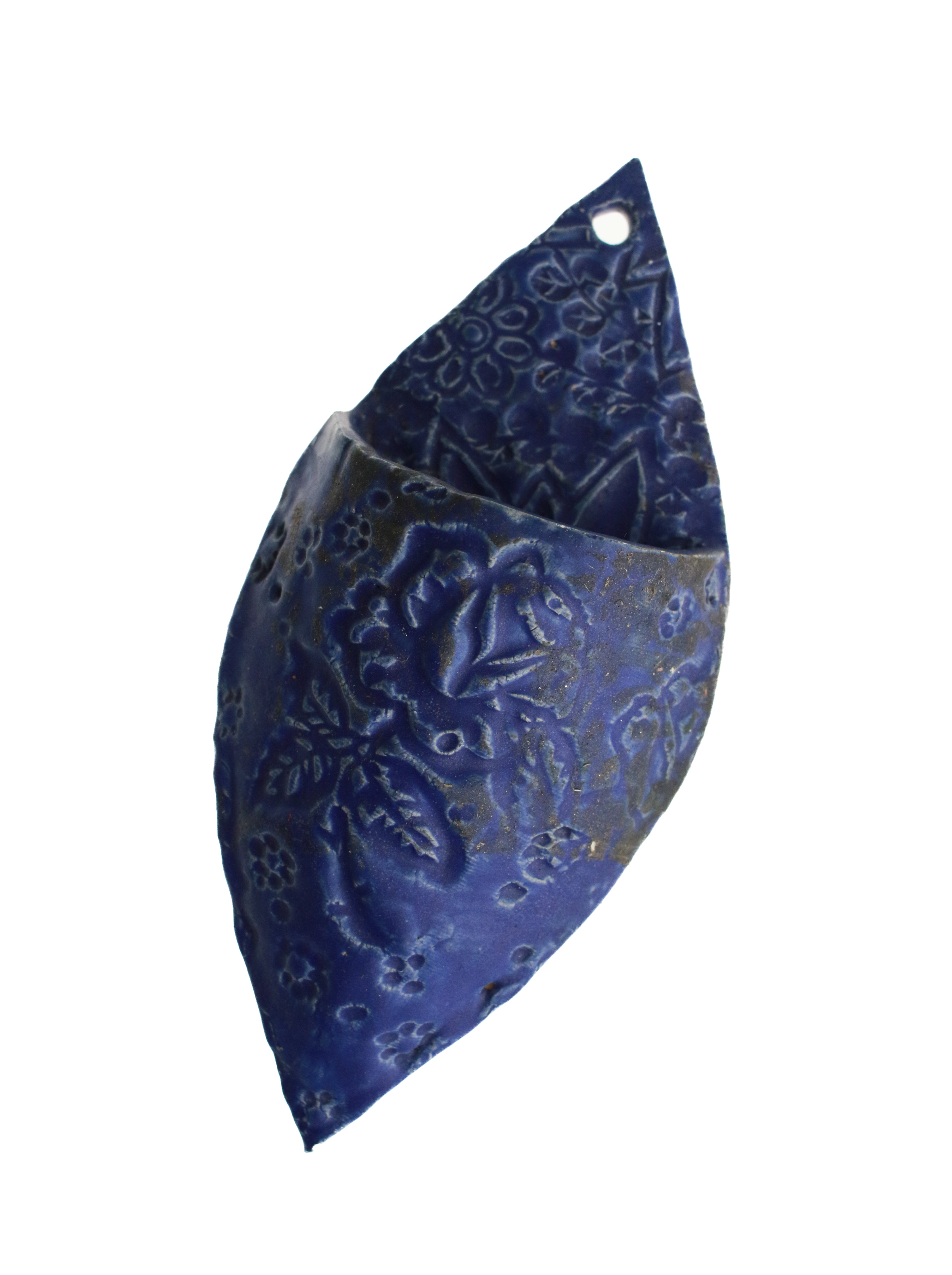 Blue Pottery Wall Sconces (Set of 2)