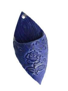 Blue Pottery Wall Sconces (Set of 2)