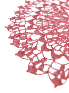 Last Snowfall Pink Doily