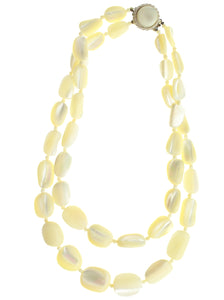 Circle Front Clasp Pearlescent Choker