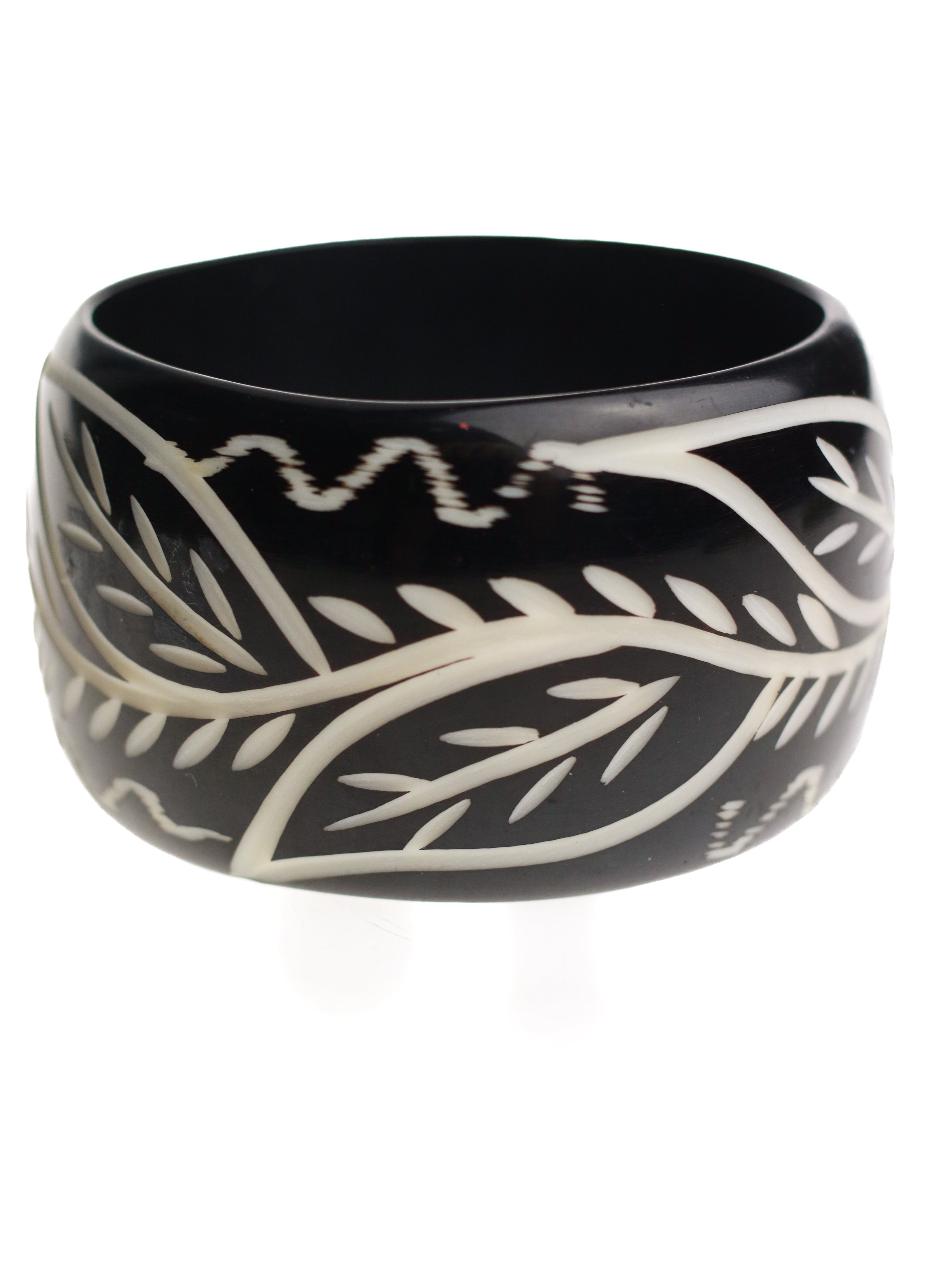 Etched Leaf Bangle