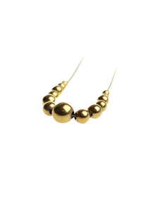 Ascending Brass Bead Necklace